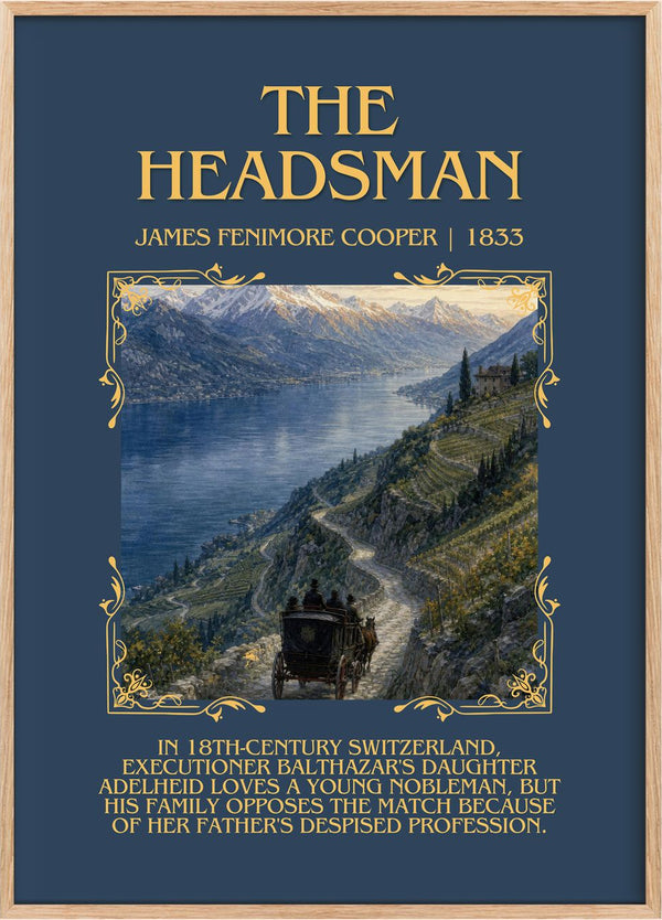 The Headsman Minimalist Book Poster by James Fenimore Cooper