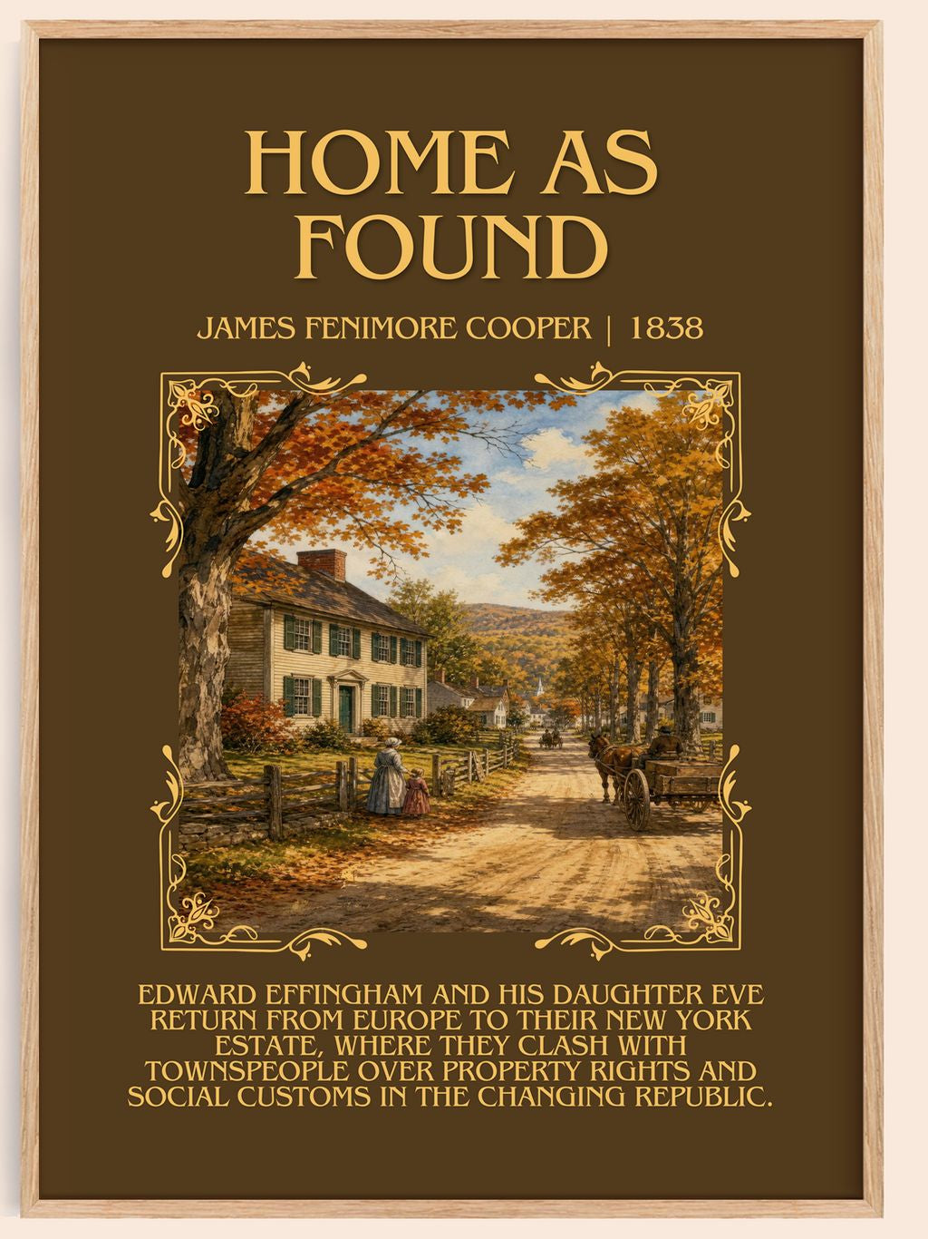 Home As Found Minimalist Book Poster by James Fenimore Cooper – book poster