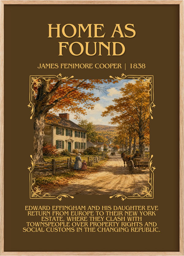 Home As Found Minimalist Book Poster by James Fenimore Cooper