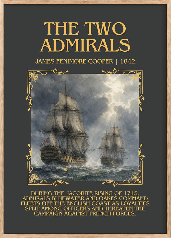 The Two Admirals Minimalist Book Poster by James Fenimore Cooper