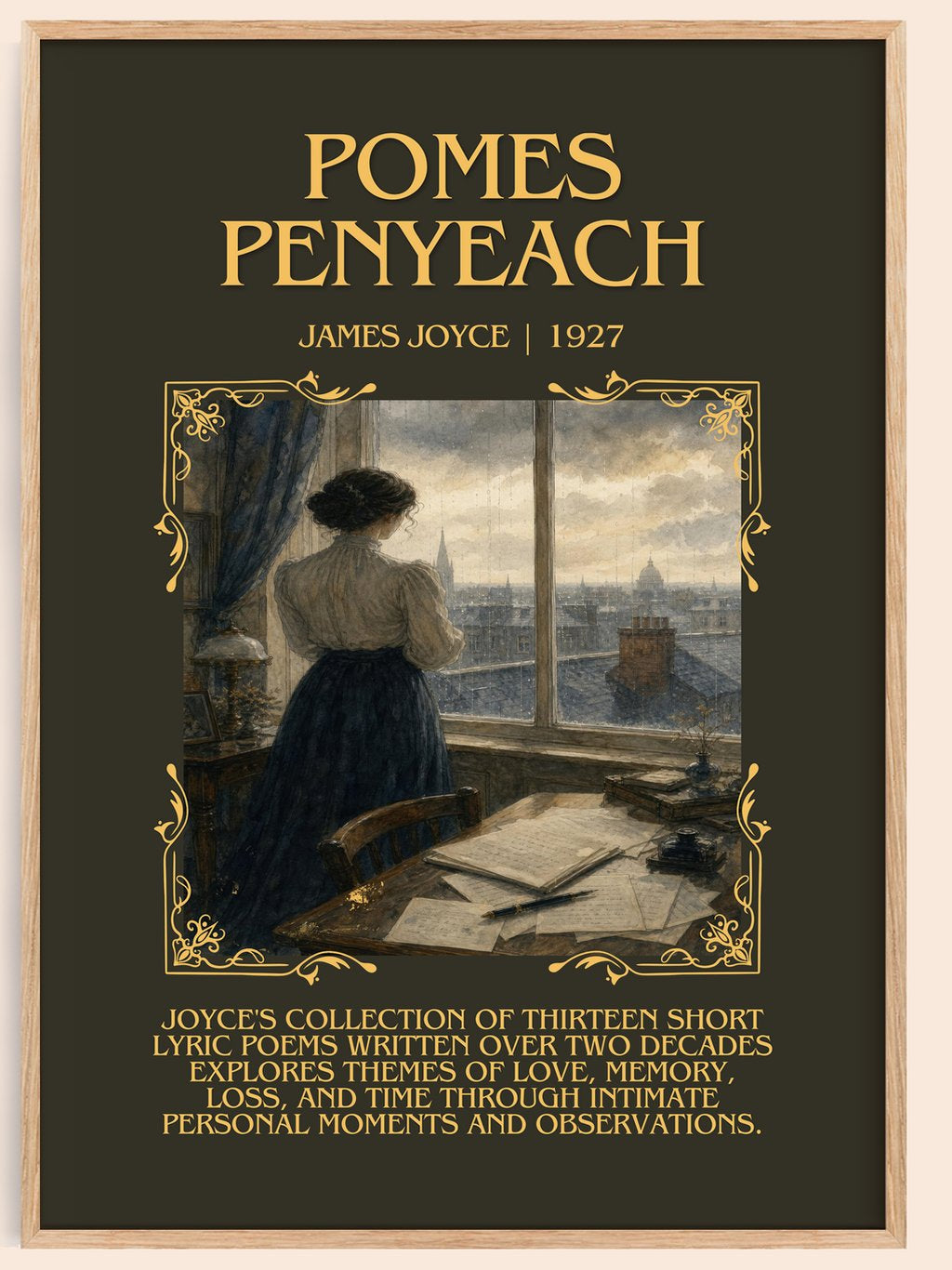 Pomes Penyeach Minimalist Book Poster by James Joyce – book poster
