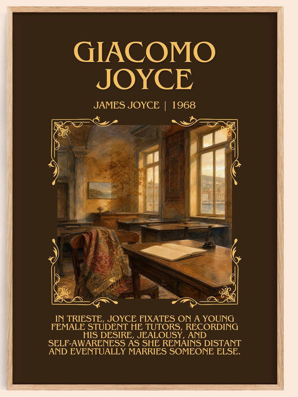 Giacomo Joyce Minimalist Book Poster by James Joyce – book poster