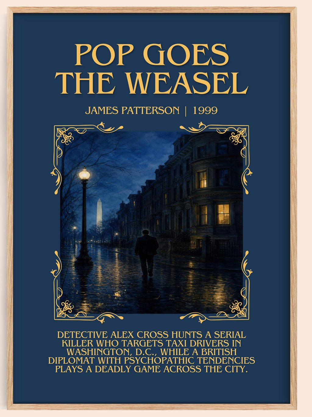 Pop Goes The Weasel Minimalist Book Poster by James Patterson – book poster
