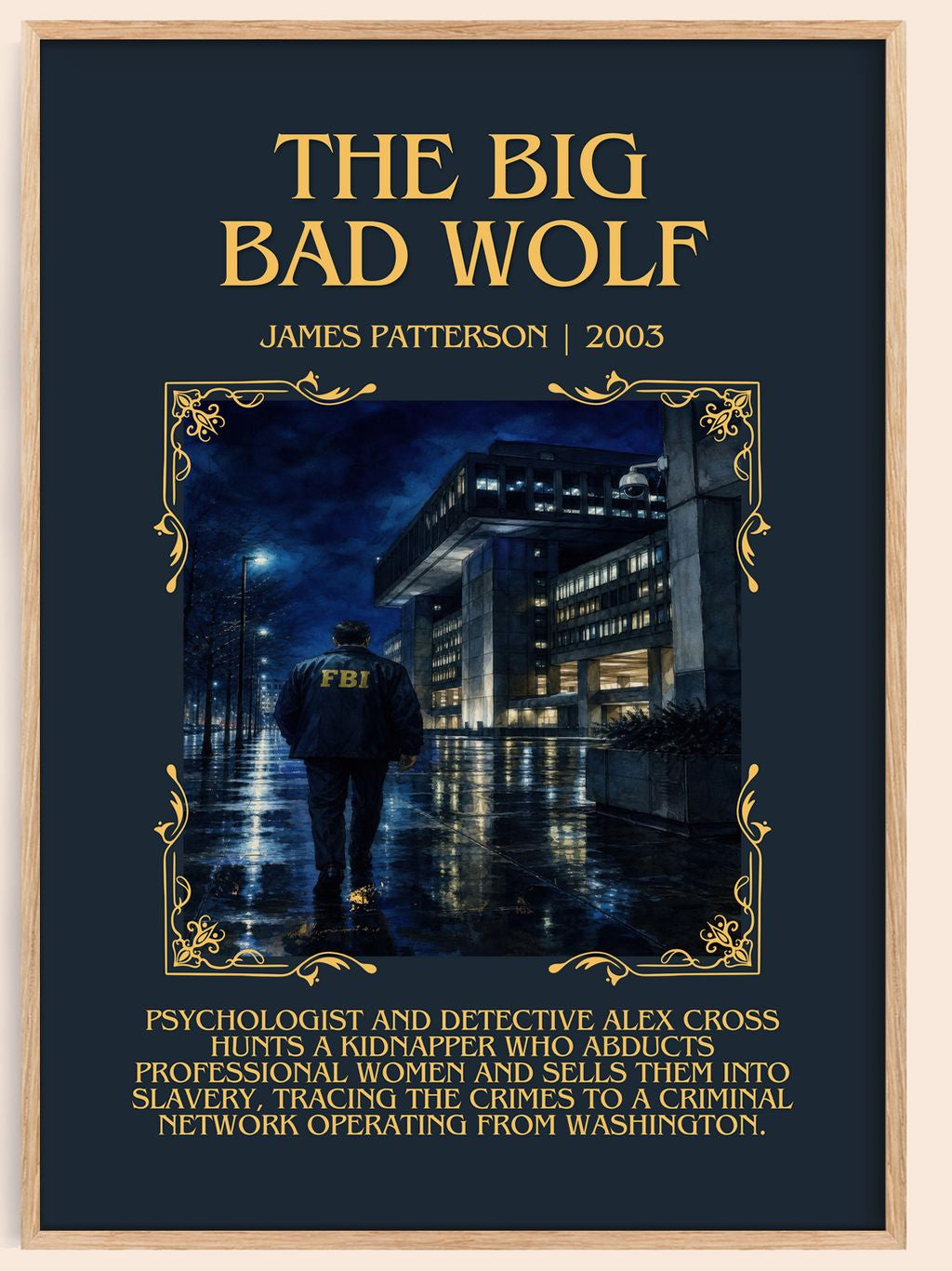 The Big Bad Wolf Minimalist Book Poster by James Patterson – book poster