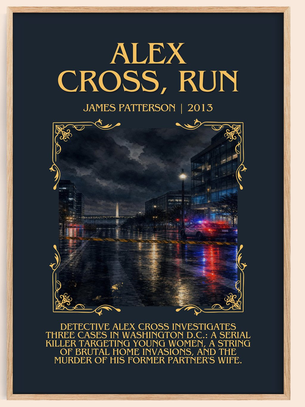 Alex Cross, Run Minimalist Book Poster by James Patterson – book poster