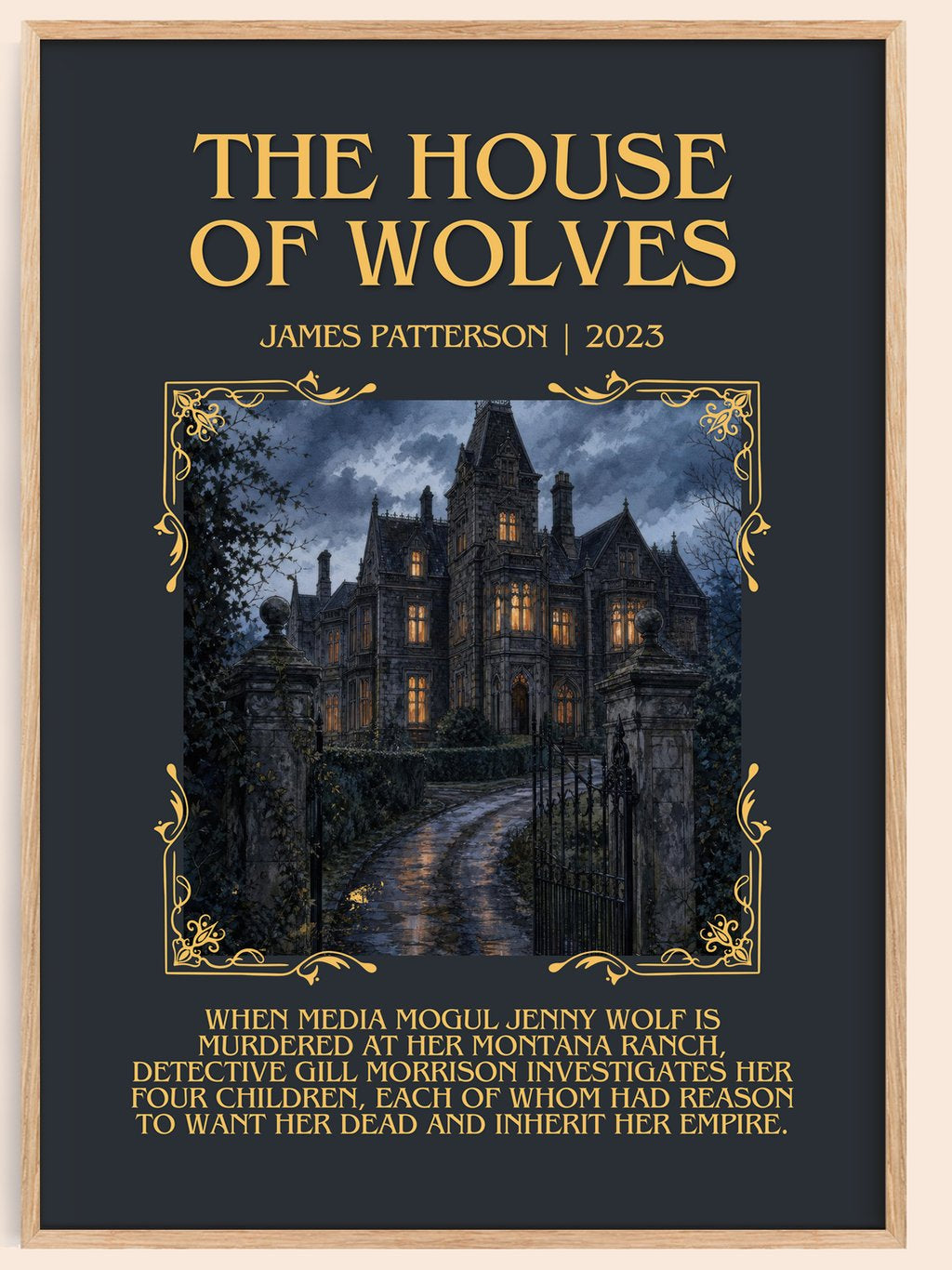 The House Of Wolves Minimalist Book Poster by James Patterson – book poster