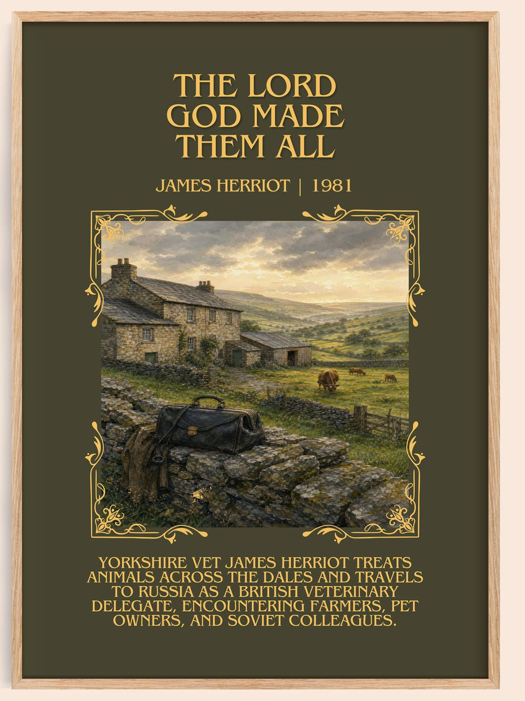 The Lord God Made Them All Minimalist Book Poster by James Herriot – book poster