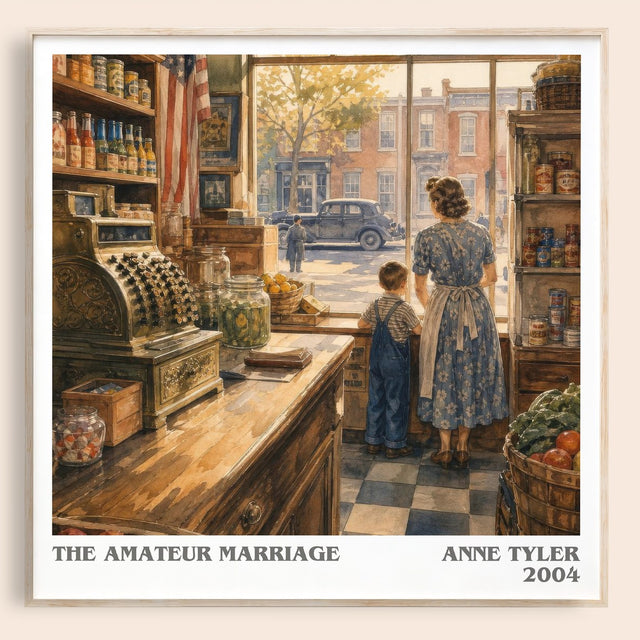 The Amateur Marriage Literary Art Print by Anne Tyler