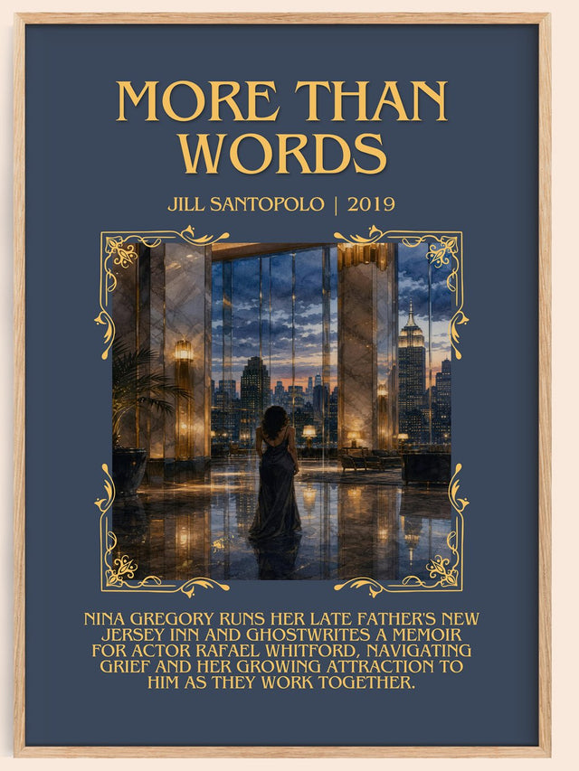 More Than Words Minimalist Book Poster by Jill Santopolo