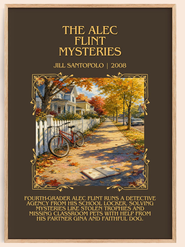 The Alec Flint Mysteries Minimalist Book Poster by Jill Santopolo
