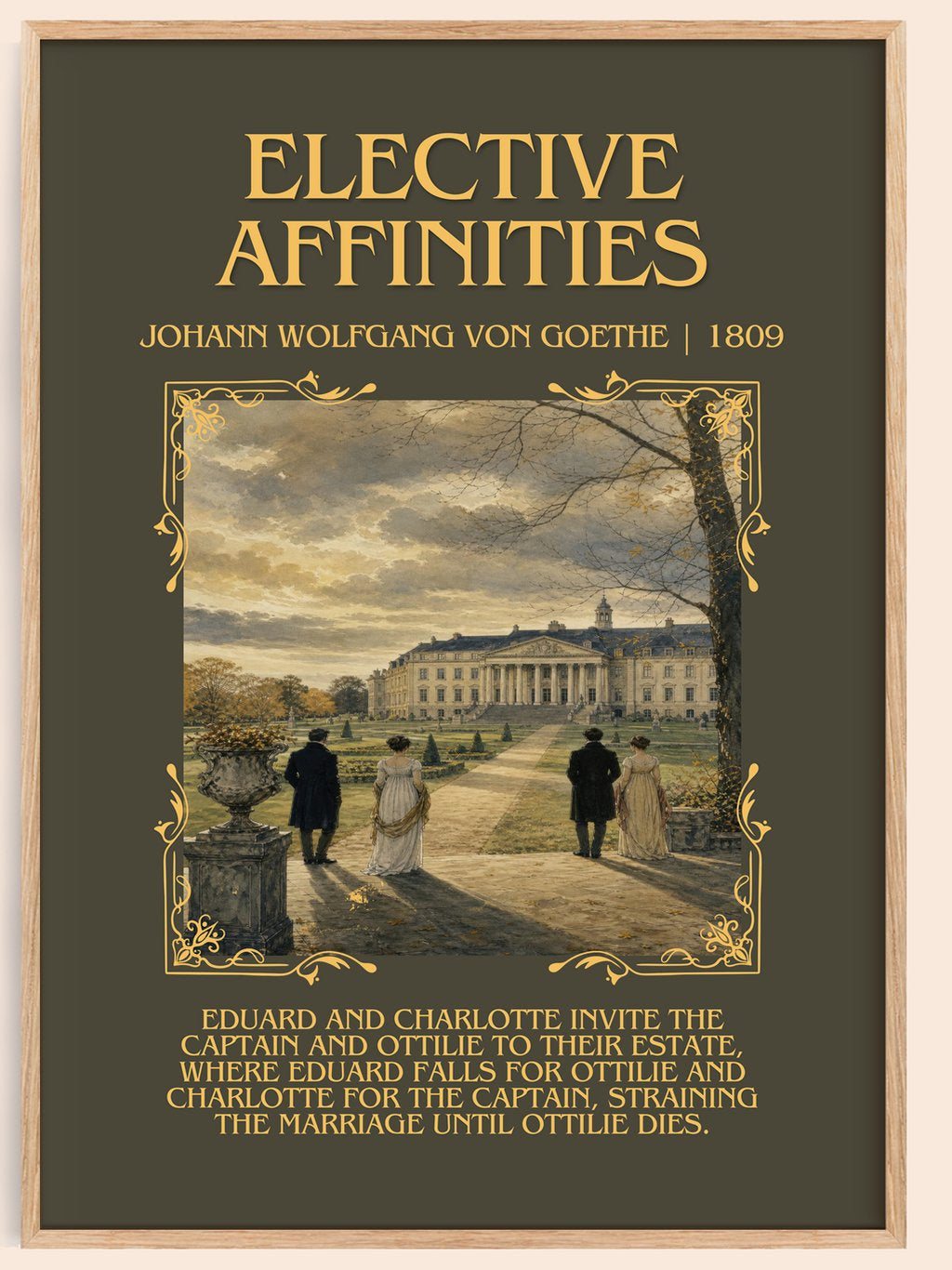 Elective Affinities Minimalist Book Poster by J. Goethe – book poster