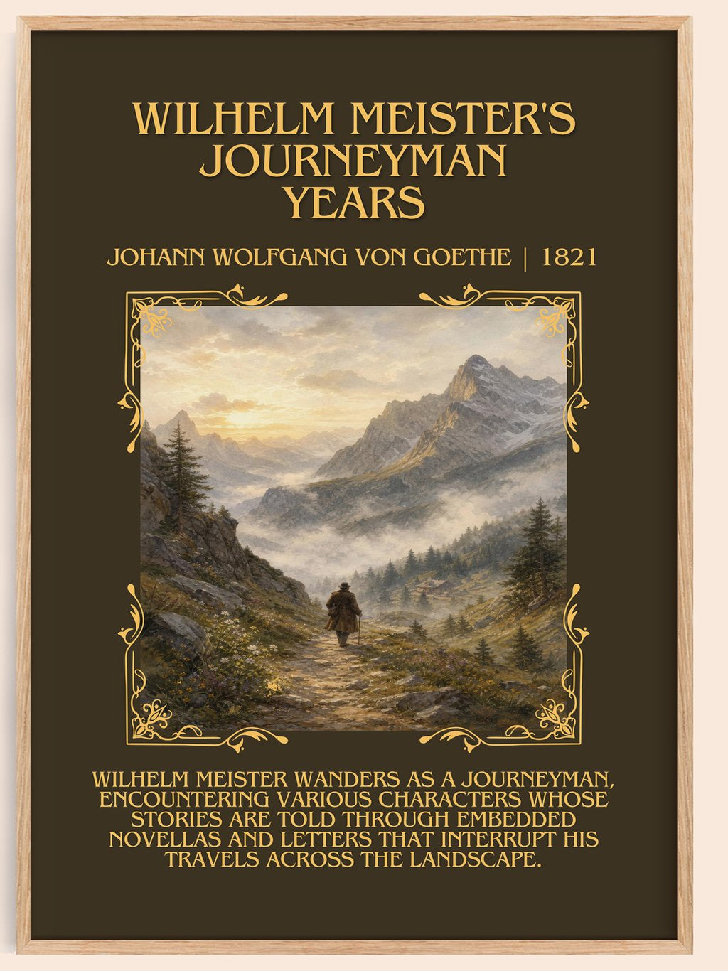 Wilhelm Meister'S Journeyman Years Minimalist Book Poster by J. Goethe – book poster
