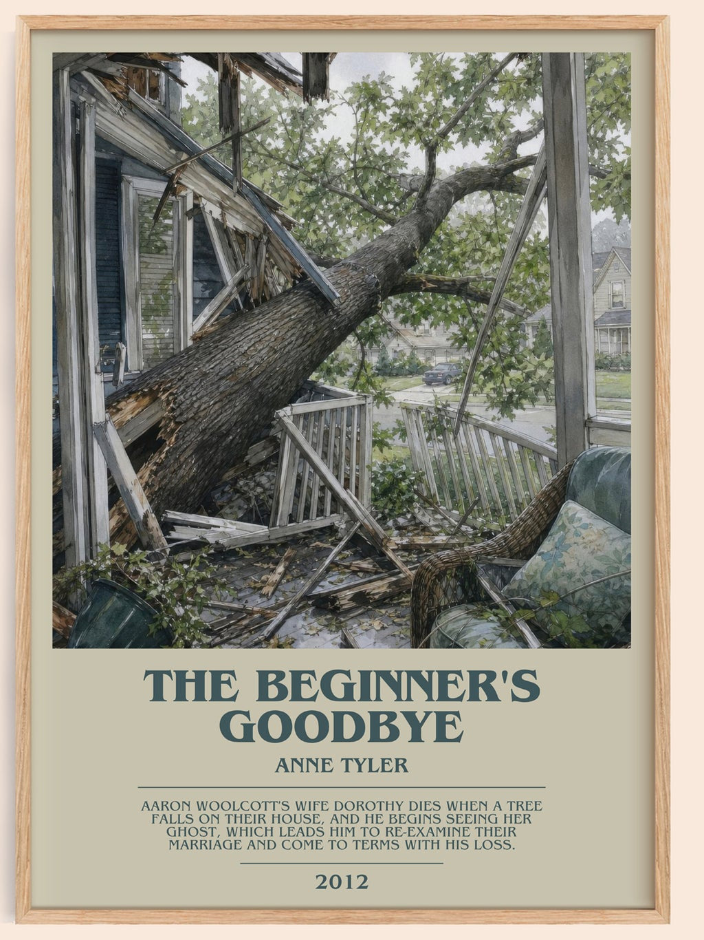 The Beginner'S Goodbye bookish book poster by Anne Tyler – framed literary art print