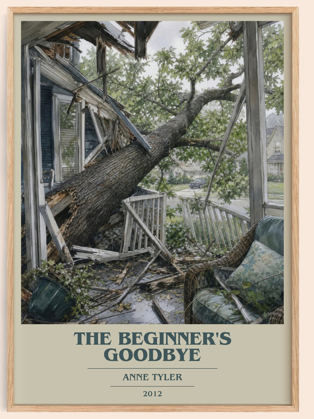 The Beginner'S Goodbye book cover book poster by Anne Tyler – framed literary art print