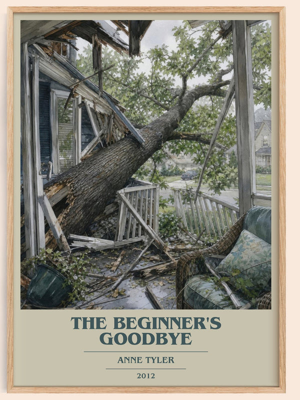 The Beginner'S Goodbye book cover book poster by Anne Tyler – framed literary art print