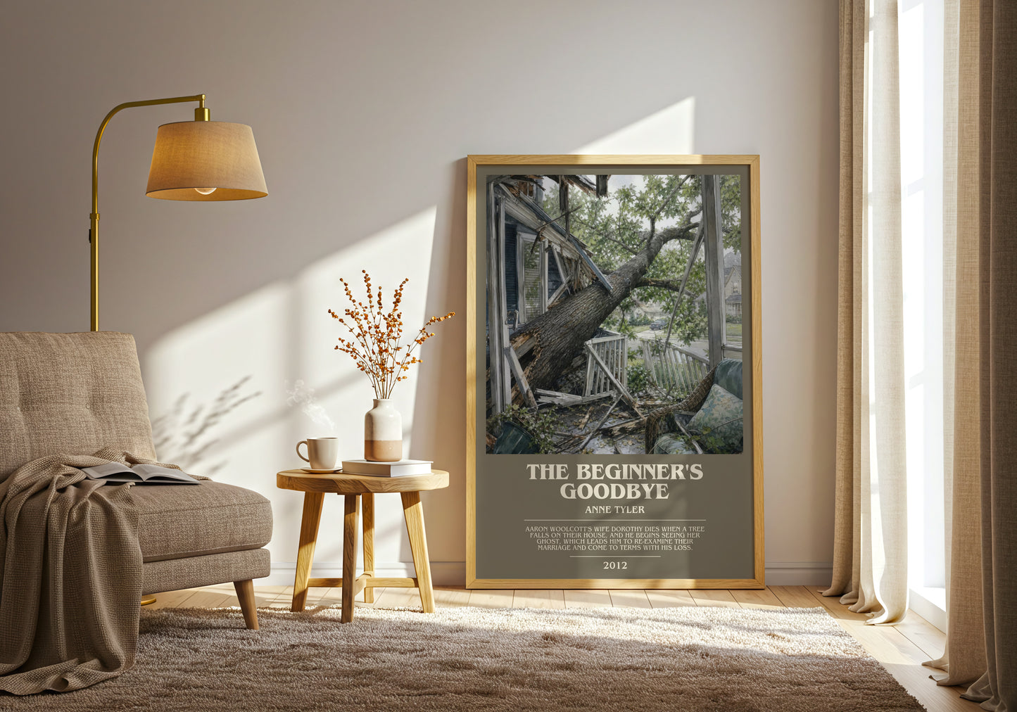 The Beginner'S Goodbye bookish print on bookshelf – Anne Tyler fan gift