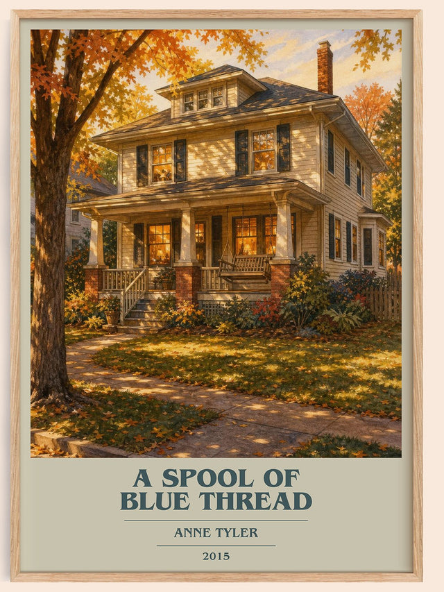 A Spool Of Blue Thread Book Cover Poster by Anne Tyler