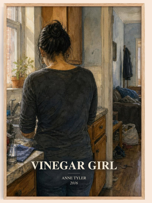 Vinegar Girl Book Watercolour Illustration by Anne Tyler