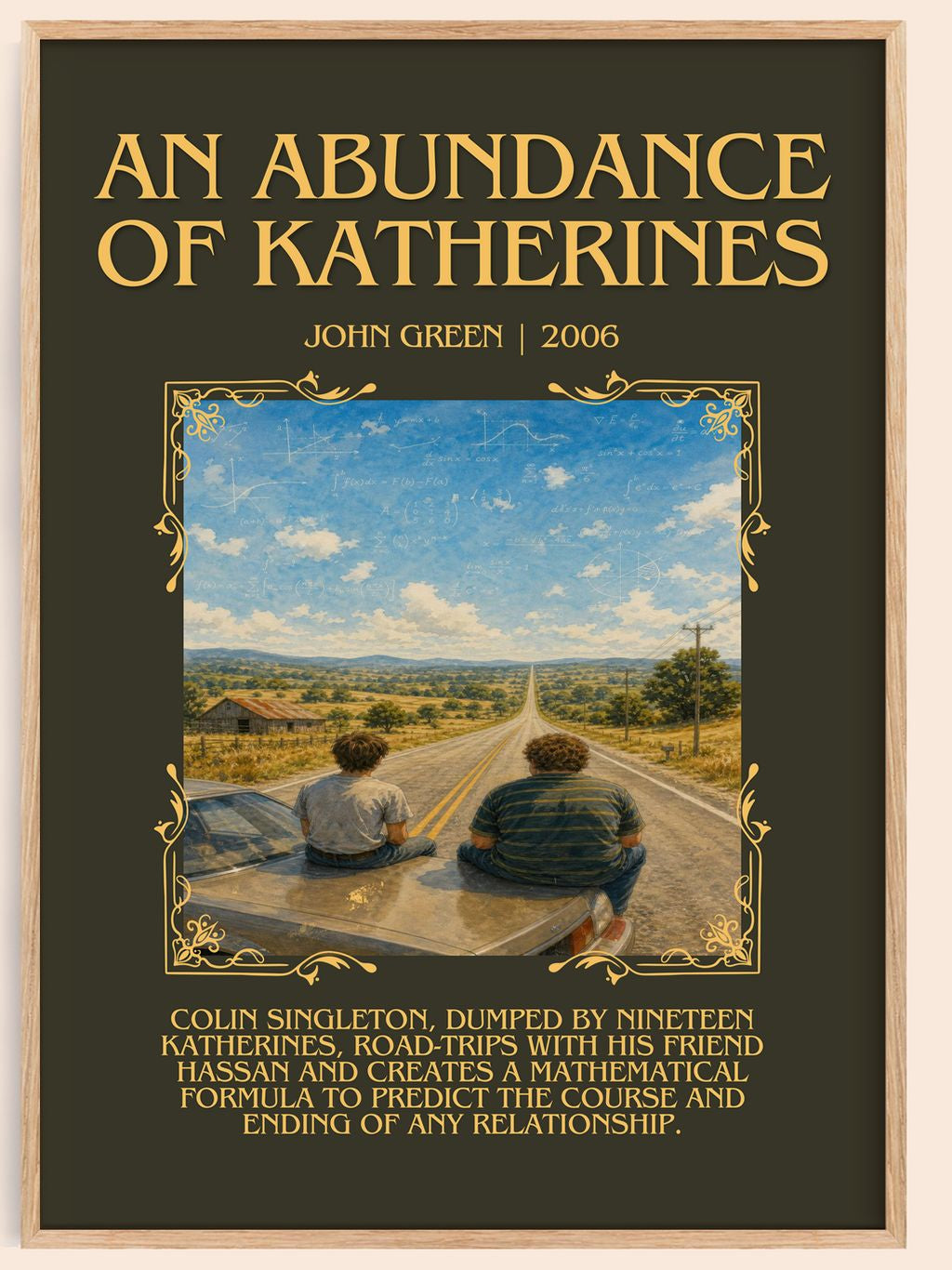 An Abundance Of Katherines Minimalist Book Poster by John Green – book poster