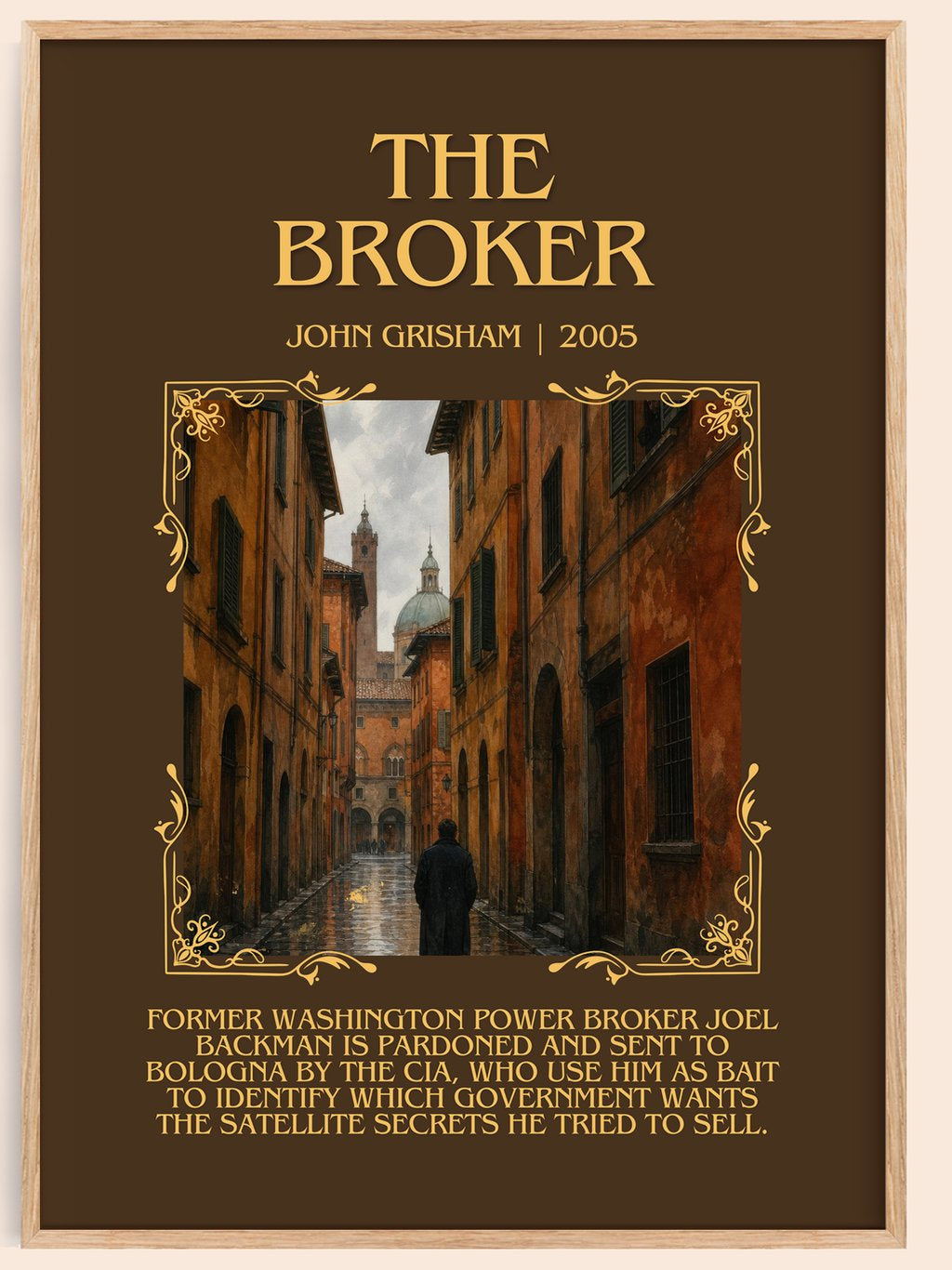 The Broker Minimalist Book Poster by John Grisham – book poster