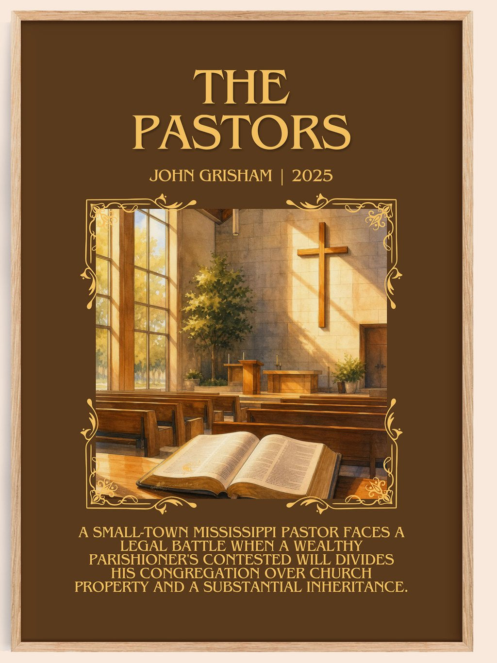 The Pastors Minimalist Book Poster by John Grisham – book poster