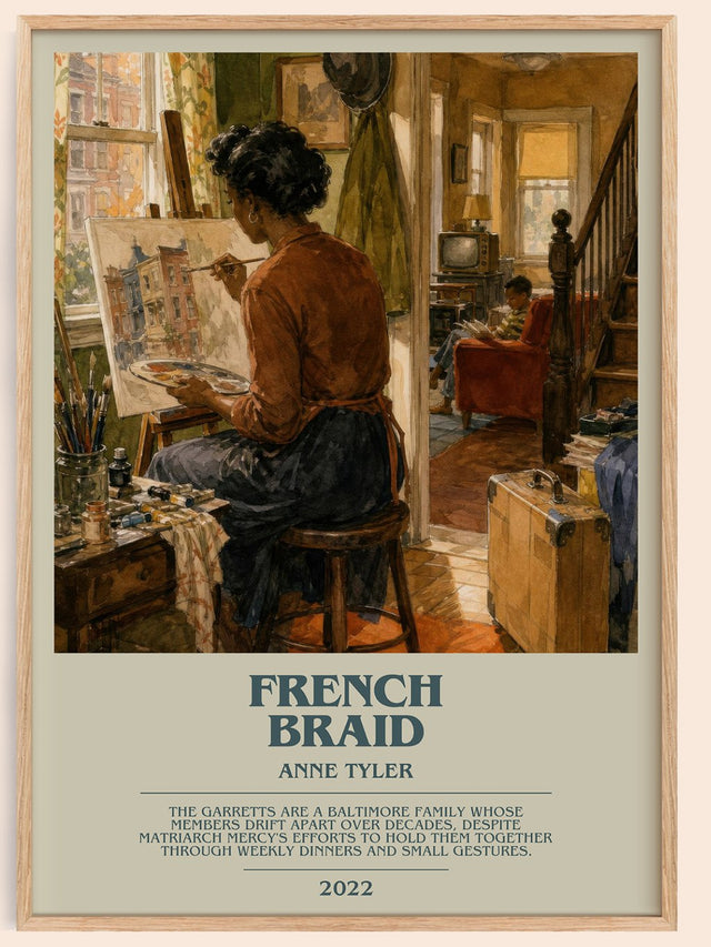 French Braid Bookish Wall Art by Anne Tyler