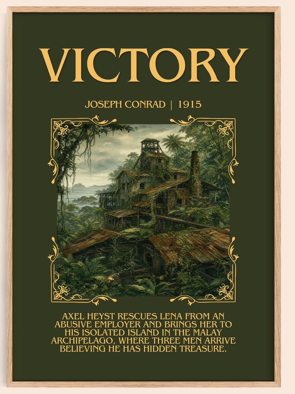 Victory Minimalist Book Poster by Joseph Conrad – book poster