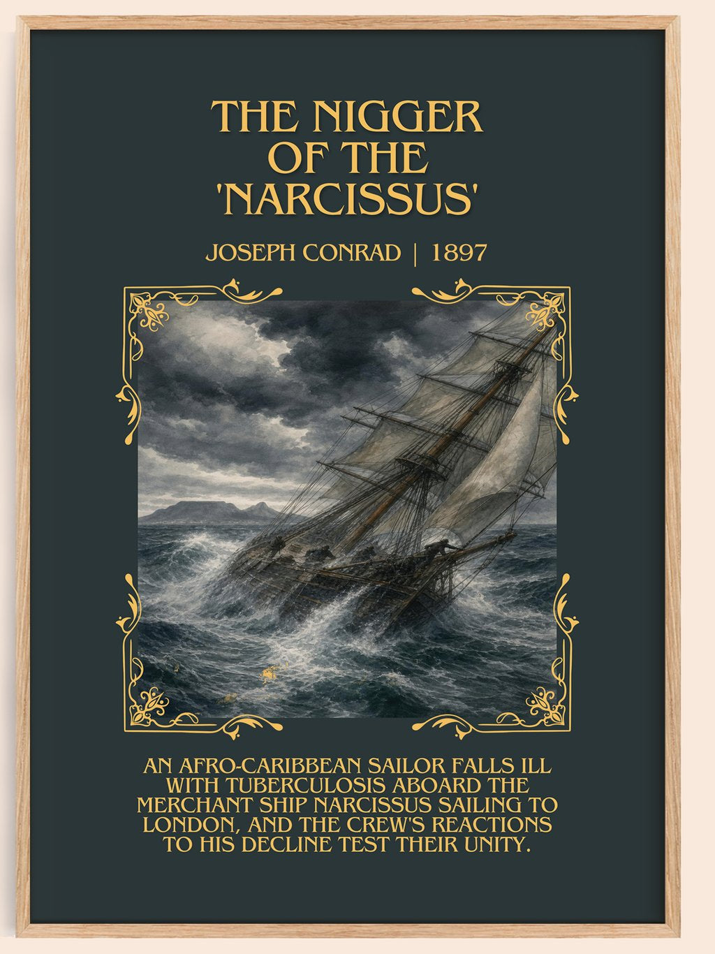 The Nigger Of The 'Narcissus' Minimalist Book Poster by Joseph Conrad – book poster