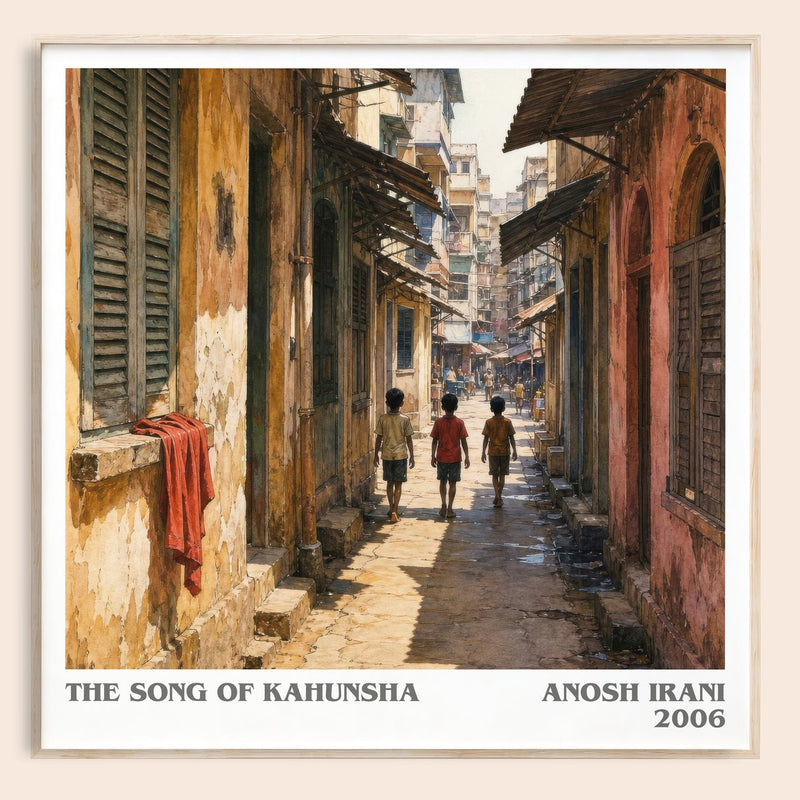 The Song Of Kahunsha literary book poster by Anosh Irani – framed literary art print