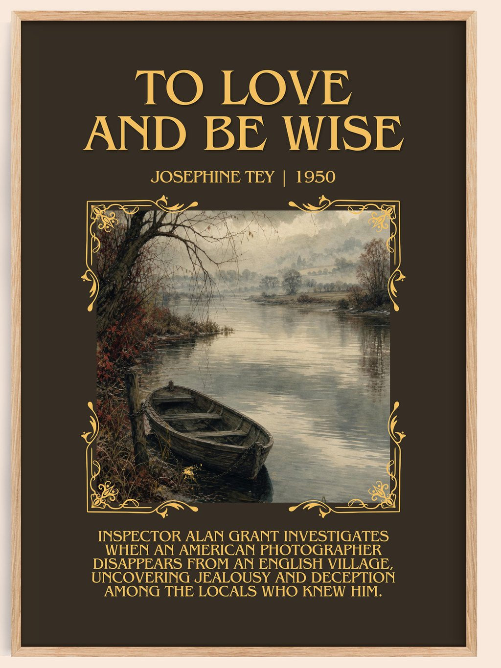 To Love And Be Wise Minimalist Book Poster by Josephine Tey – book poster