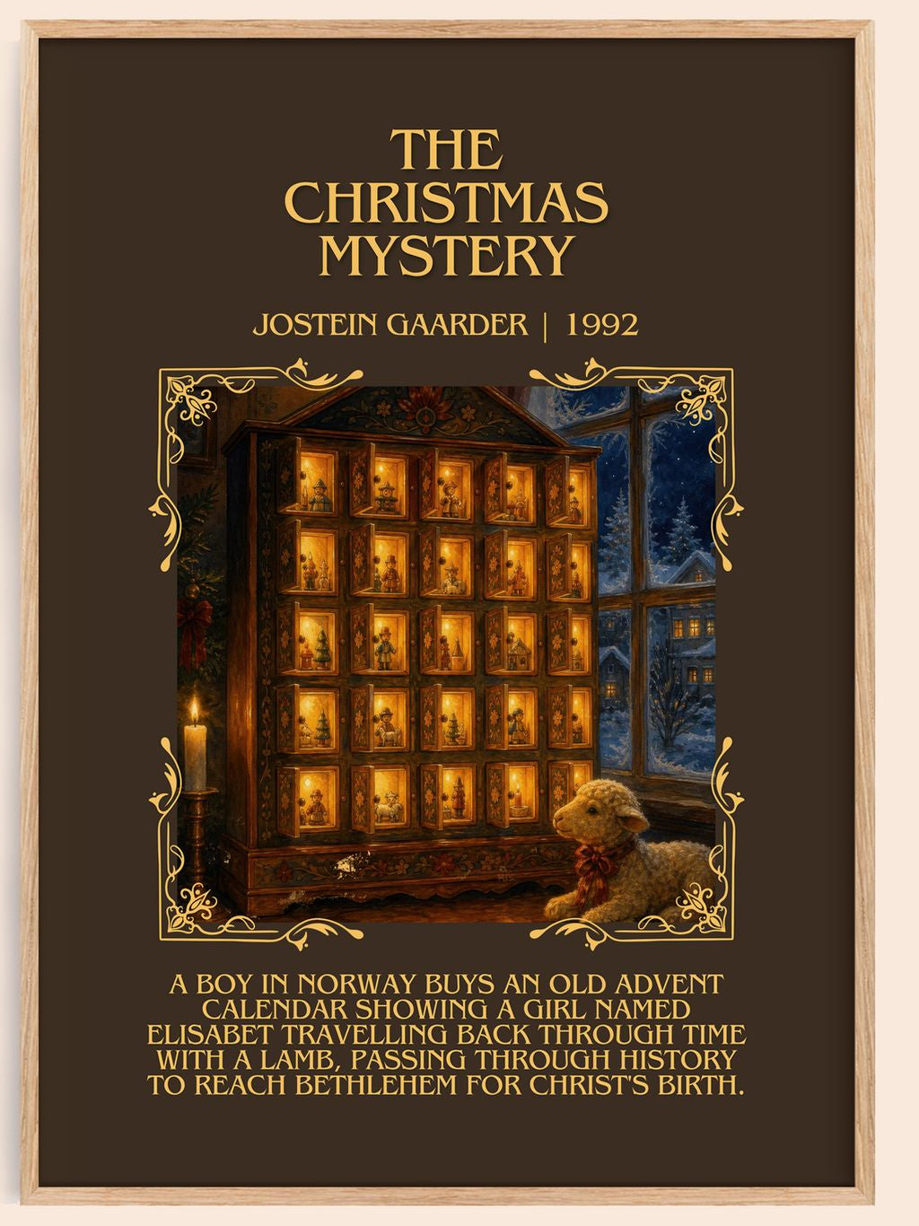 The Christmas Mystery Minimalist Book Poster by Jostein Gaarder – book poster