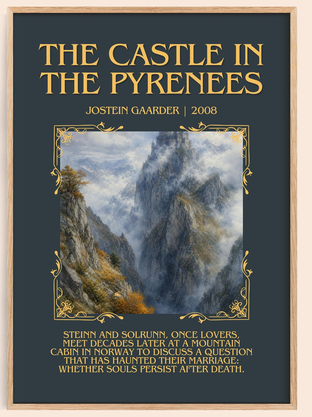 The Castle In The Pyrenees Minimalist Book Poster by Jostein Gaarder – book poster