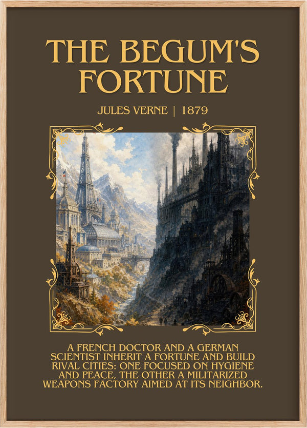 The Begum's Fortune Minimalist Book Poster by Jules Verne