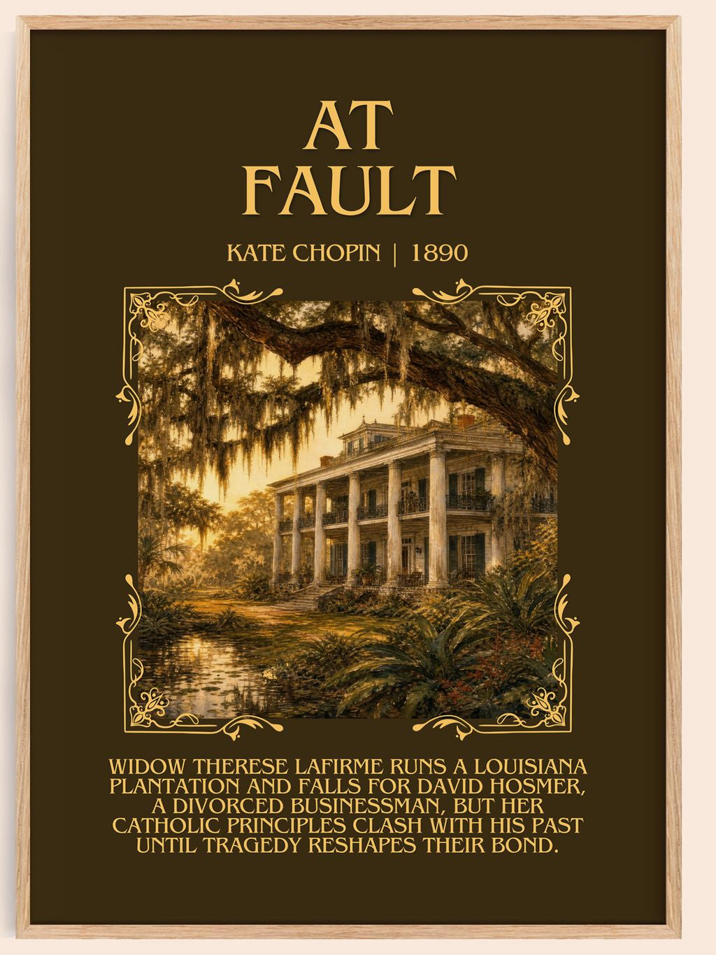 At Fault Minimalist Book Poster by Kate Chopin – book poster