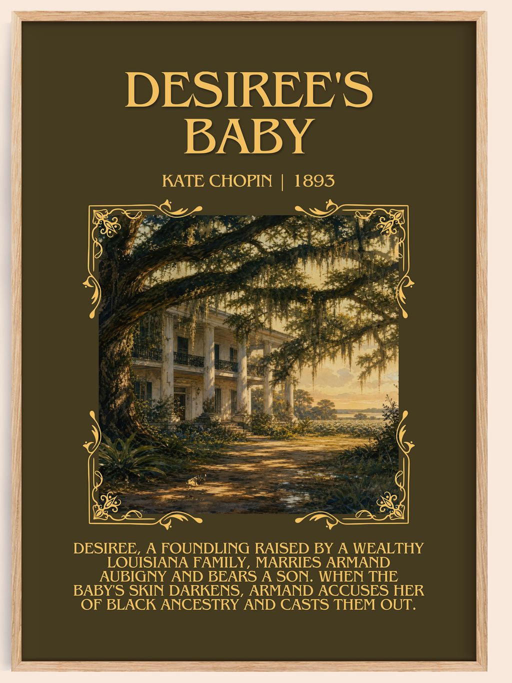 Desiree'S Baby Minimalist Book Poster by Kate Chopin – book poster