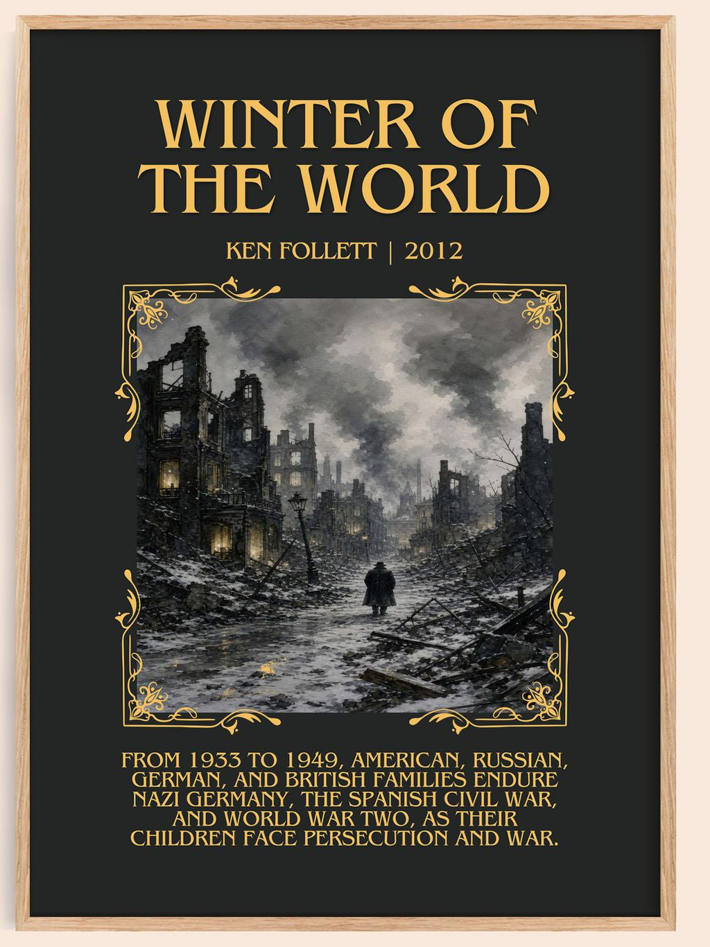 Winter Of The World Minimalist Book Poster by Ken Follett – book poster