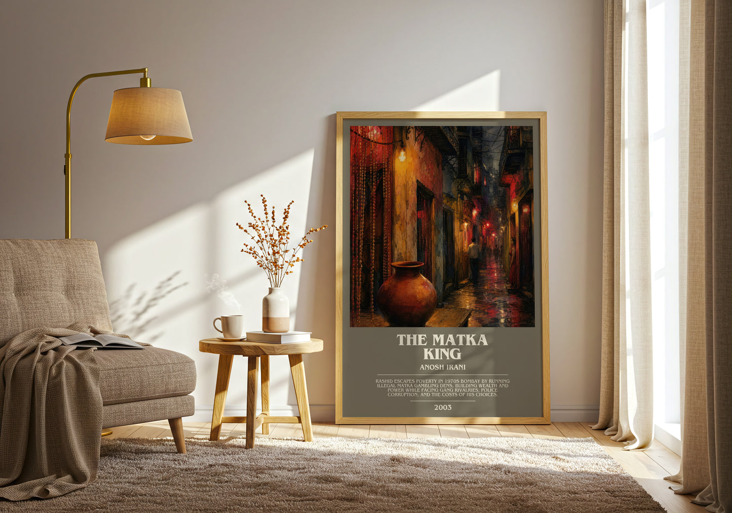 The Matka King bookish print on bookshelf – Anosh Irani fan gift