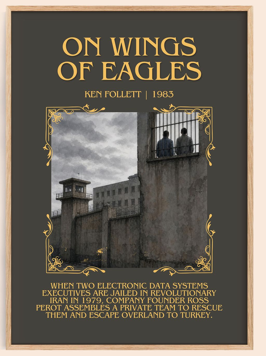 On Wings Of Eagles Minimalist Book Poster by Ken Follett – book poster