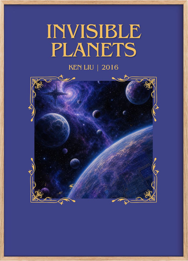 Invisible Planets Minimalist Book Poster by Ken Liu