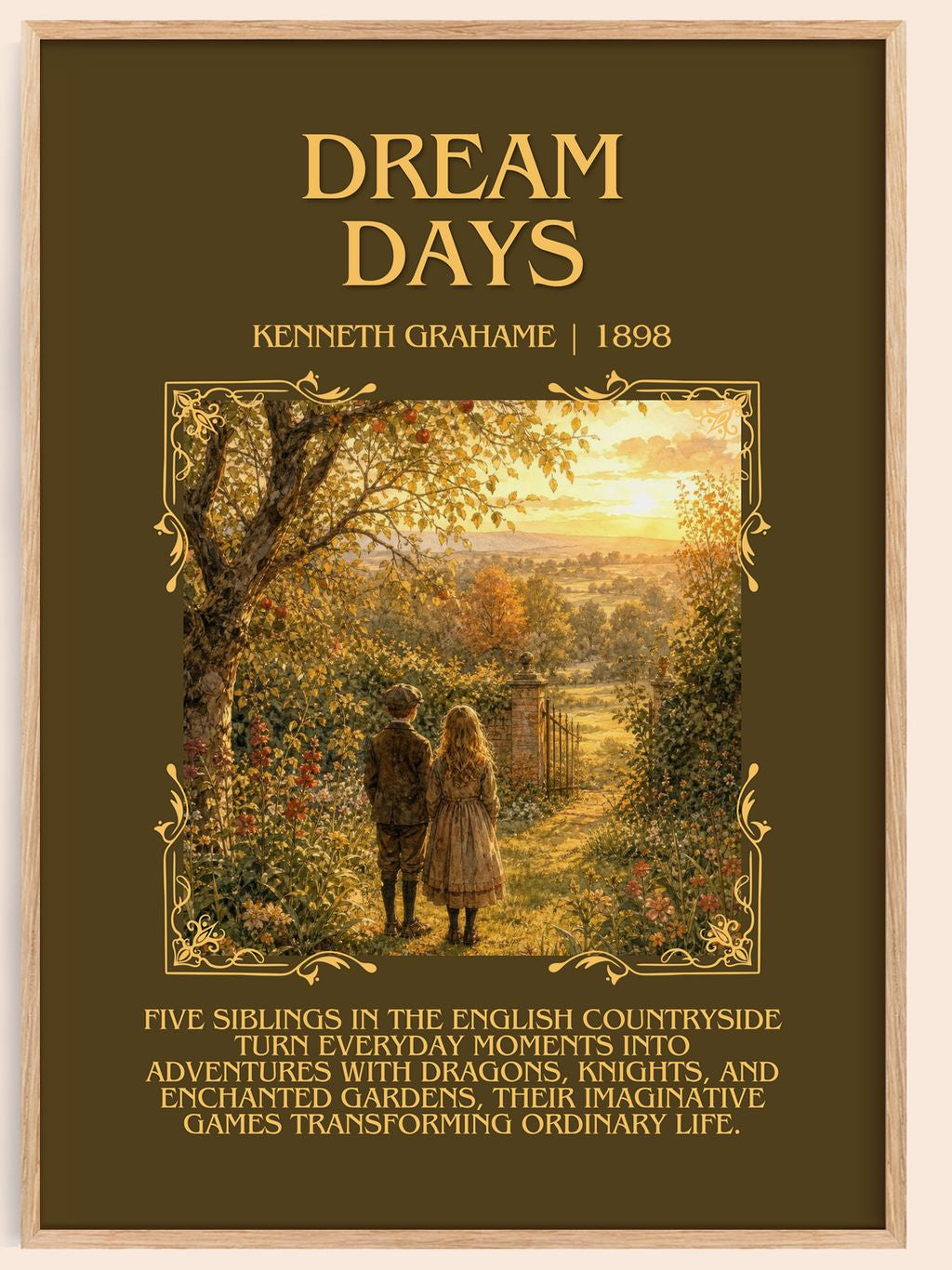 Dream Days Minimalist Book Poster by Kenneth Grahame – book poster