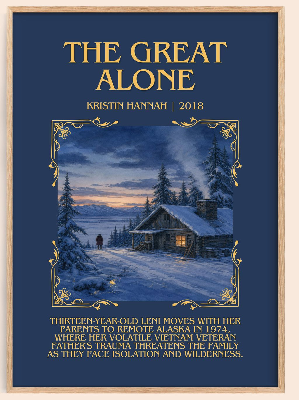 The Great Alone Minimalist Book Poster by Kristin Hannah – book poster