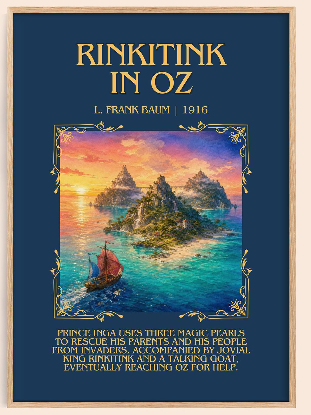 Rinkitink In Oz Minimalist Book Poster by L. Frank Baum – book poster