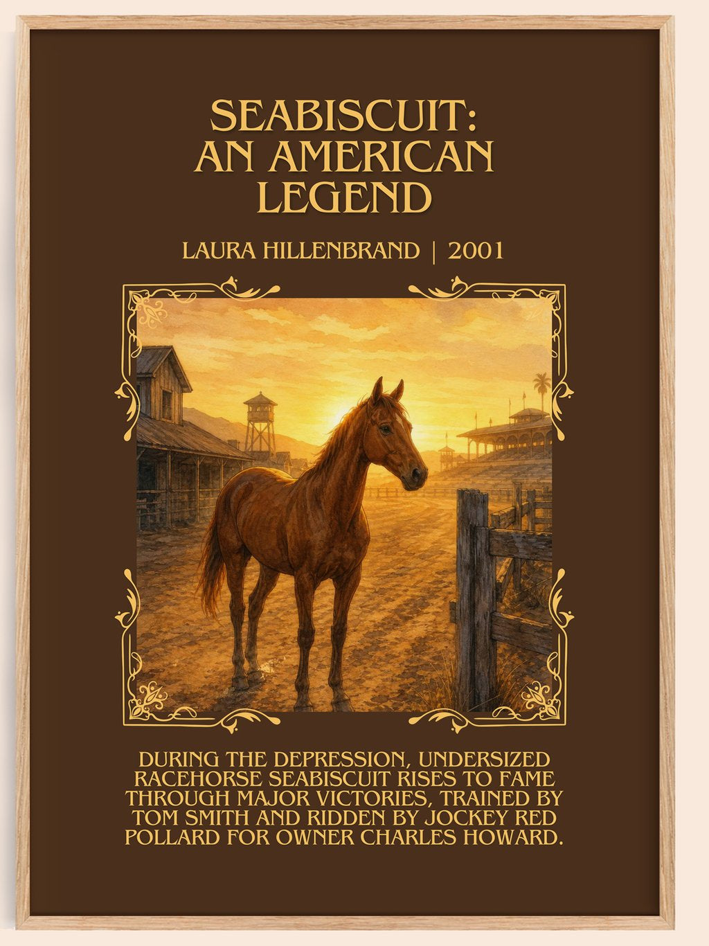 Seabiscuit: An American Legend Minimalist Book Poster – book poster