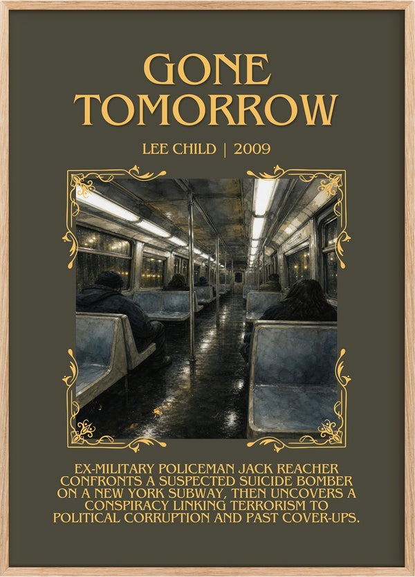 Gone Tomorrow Minimalist Book Poster by Lee Child