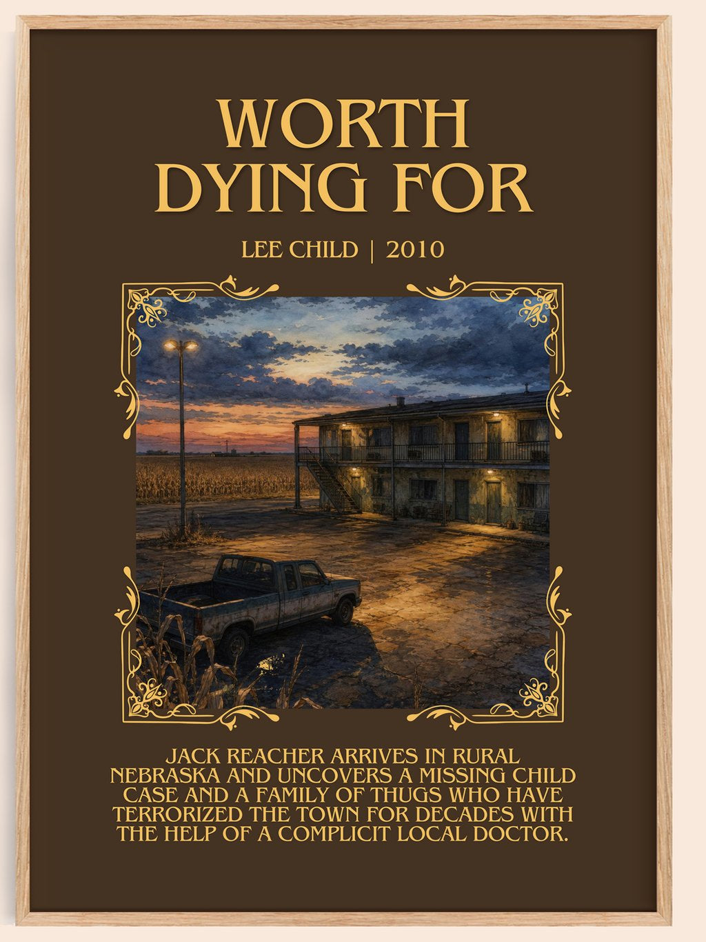 Worth Dying For Minimalist Book Poster by Lee Child – book poster