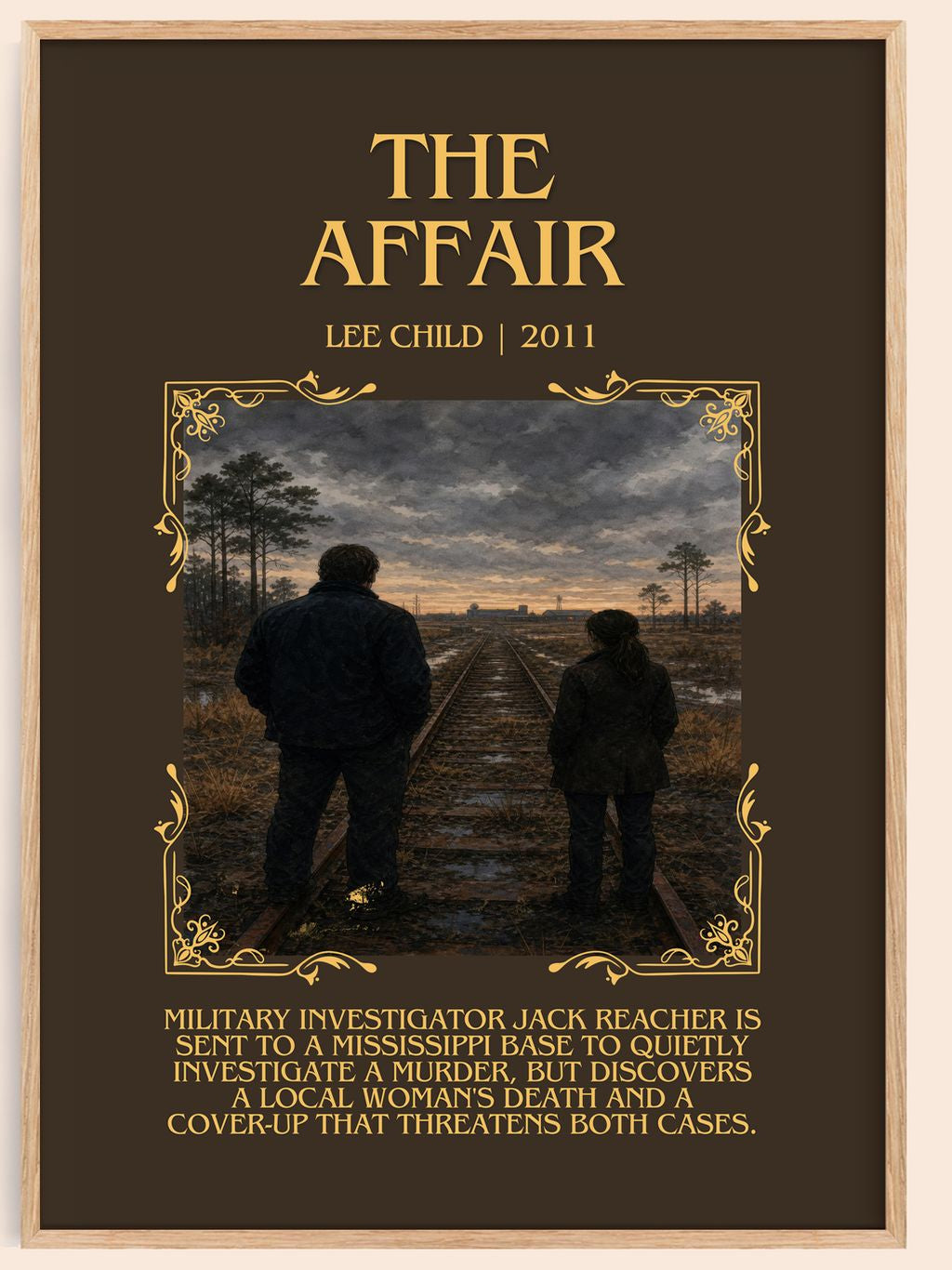 The Affair Minimalist Book Poster by Lee Child – book poster