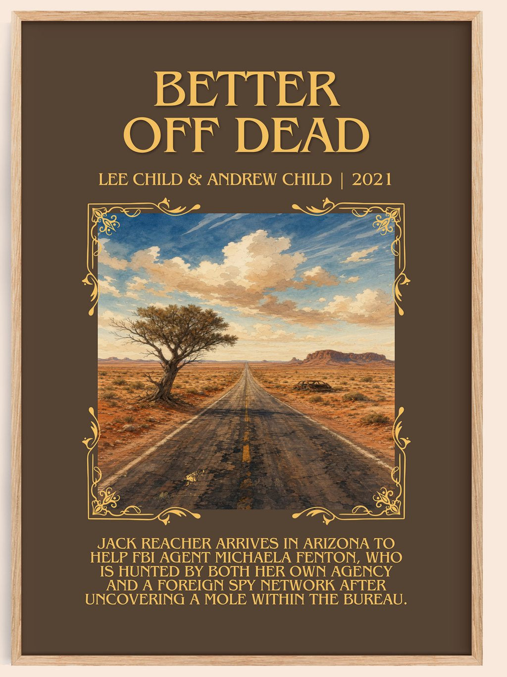 Better Off Dead Minimalist Book Poster by Lee Child & Andrew Child – book poster