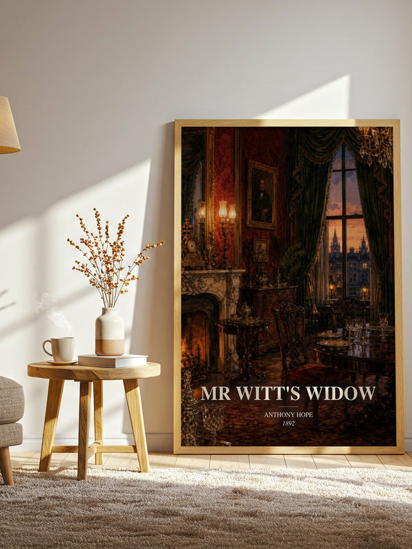 Mr Witt'S Widow watercolour print in frame leaning in hallway – romance wall art