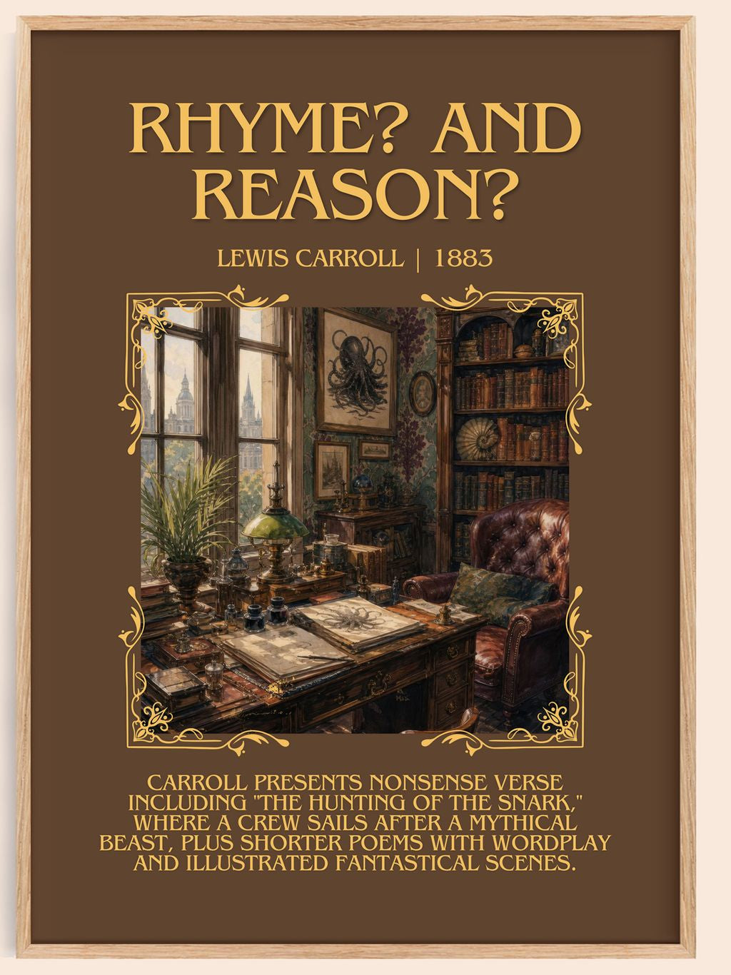 Rhyme? And Reason? Minimalist Book Poster by Lewis Carroll – book poster