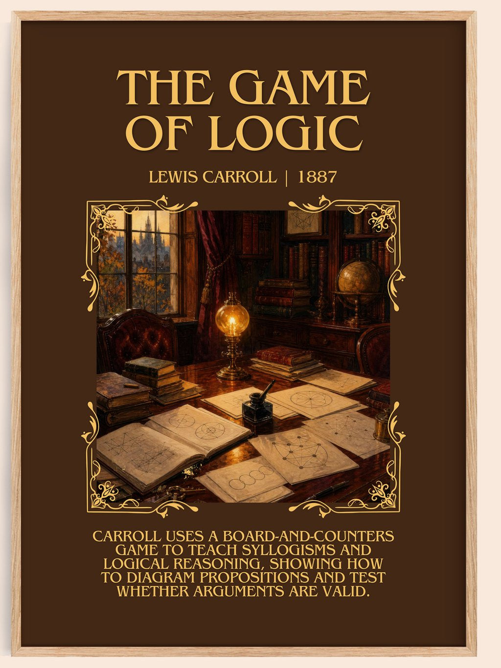 The Game Of Logic Minimalist Book Poster by Lewis Carroll – book poster